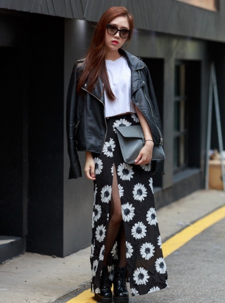 crop top sur jupes taille haute