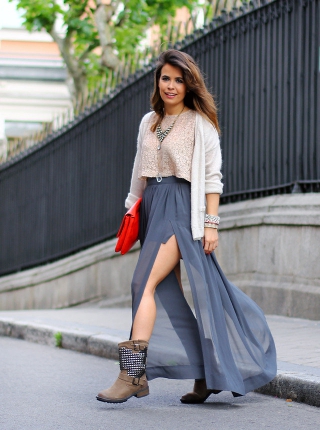 crop top sur jupes taille haute