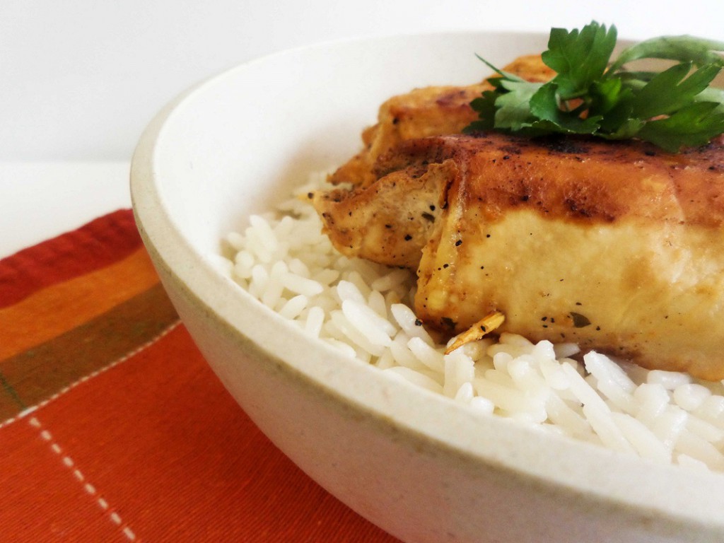 Poulet farci à la viande hachée