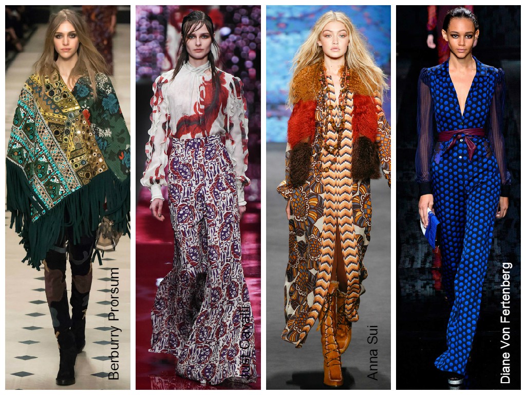 Tendances Imprimés Automne Hiver 2015 70s le show continue