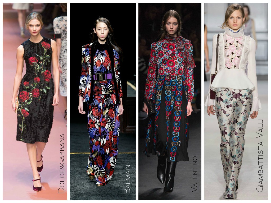 Tendances Phares Automne Hiver 2015 flower prints