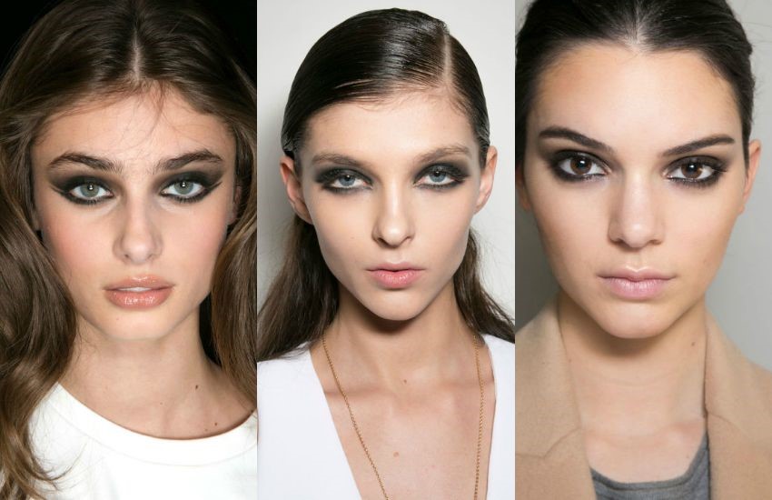 tendances makeup automne hiver 2015 smokey eye nude lips