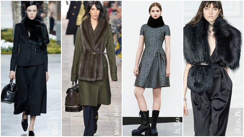 Tendances accessoires automne hiver 2015 écharpes en fourrure