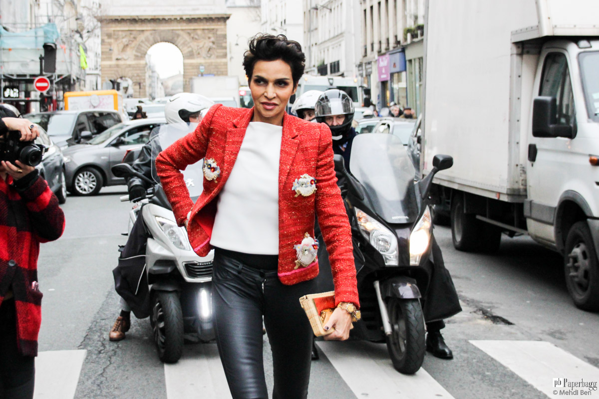 Paris Haute Couture Fashion Week 2016 Street Style, Jean Paul Gaultier Paperbagg