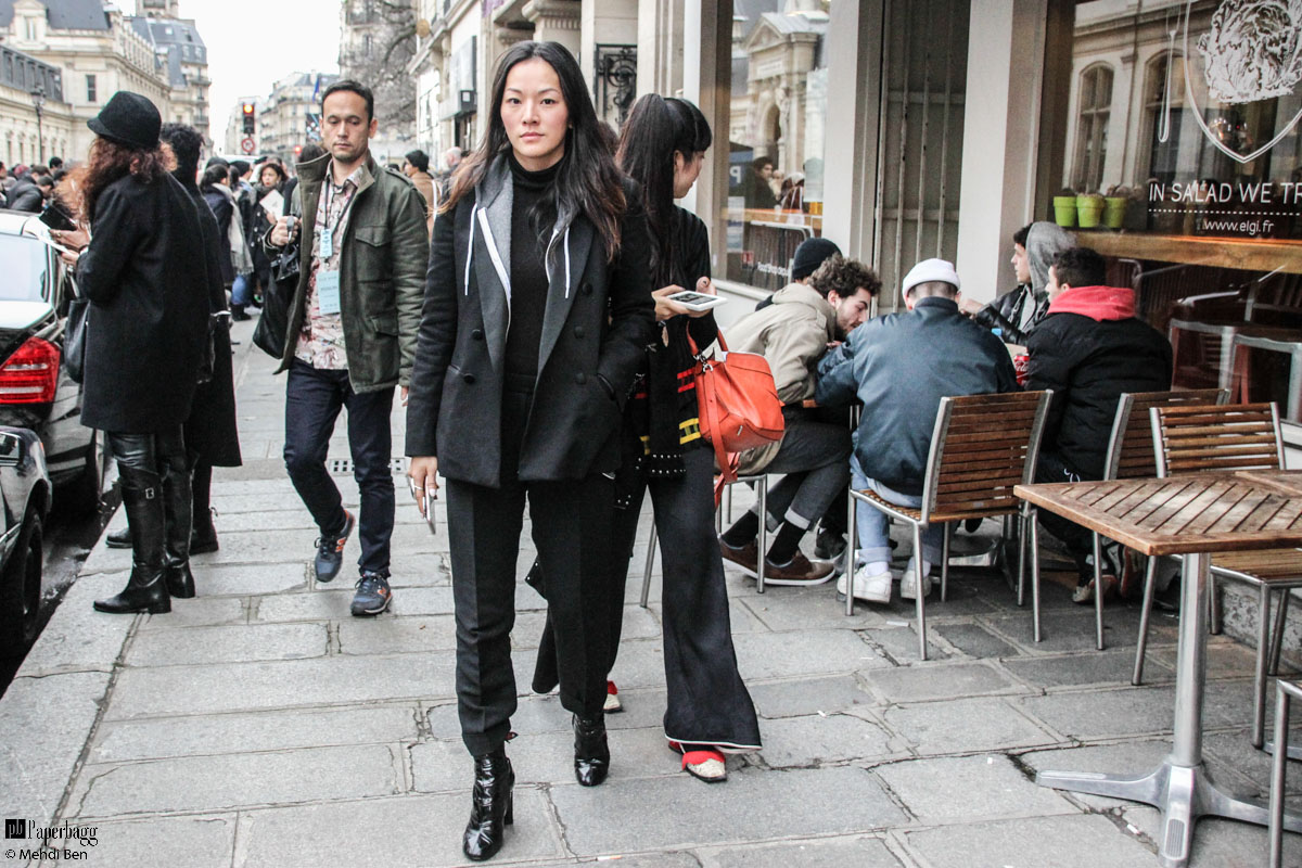 Paris Haute Couture Fashion Week 2016 Street Style, Jean Paul Gaultier Paperbagg