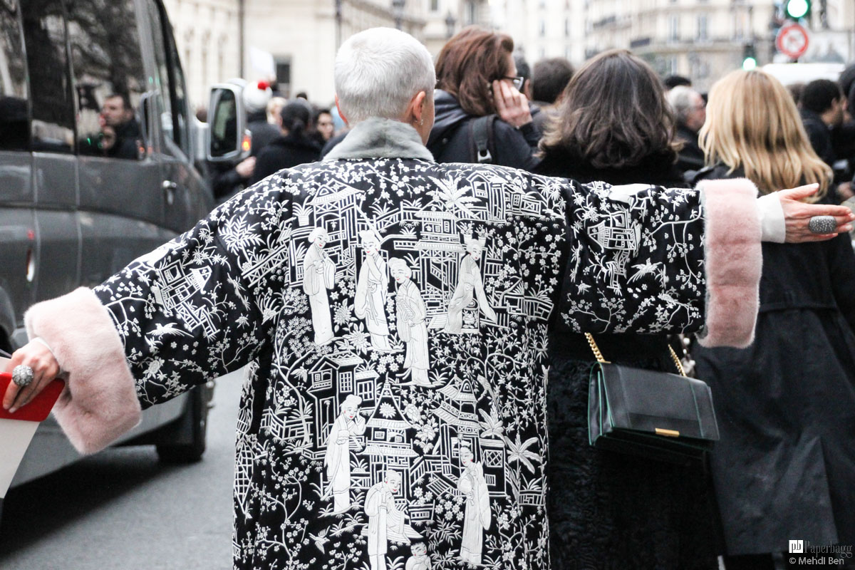 Paris Haute Couture Fashion Week 2016 Street Style, Jean Paul Gaultier Paperbagg