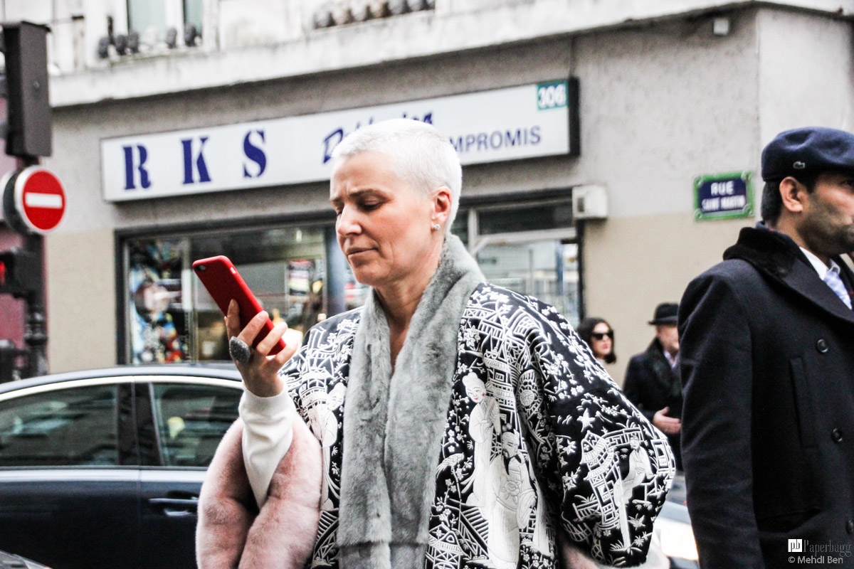 Paris Haute Couture Fashion Week 2016 Street Style, Jean Paul Gaultier Paperbagg