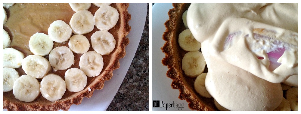 Tarte à la banane et à la crème caramel