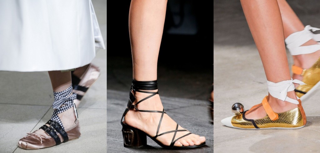 Tendances Chaussures Printemps Été 2016 sandales et ballerines à lacets