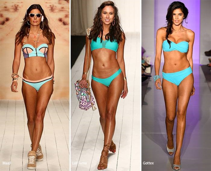 Tendances maillots de bain été 2016 turquoise