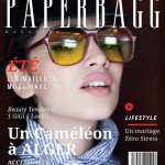 PAPERBAGG Magazine Août - Septembre couverture Un Caméléon à Alger modèle Mounia, Photographie par Zralock Works PAPERBAGG Magazine August - September Cover Un Caméléon à Alger with model Mounia, Photography by Zralock Works