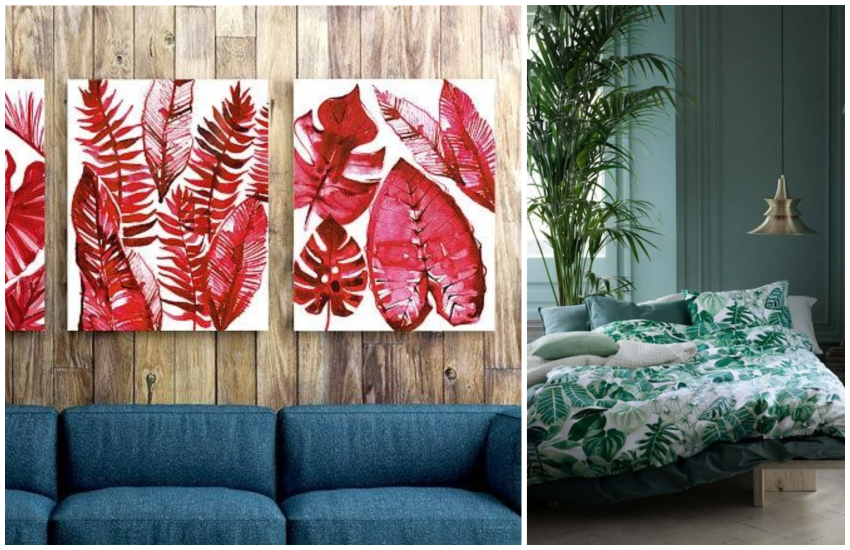 tropical prints décor