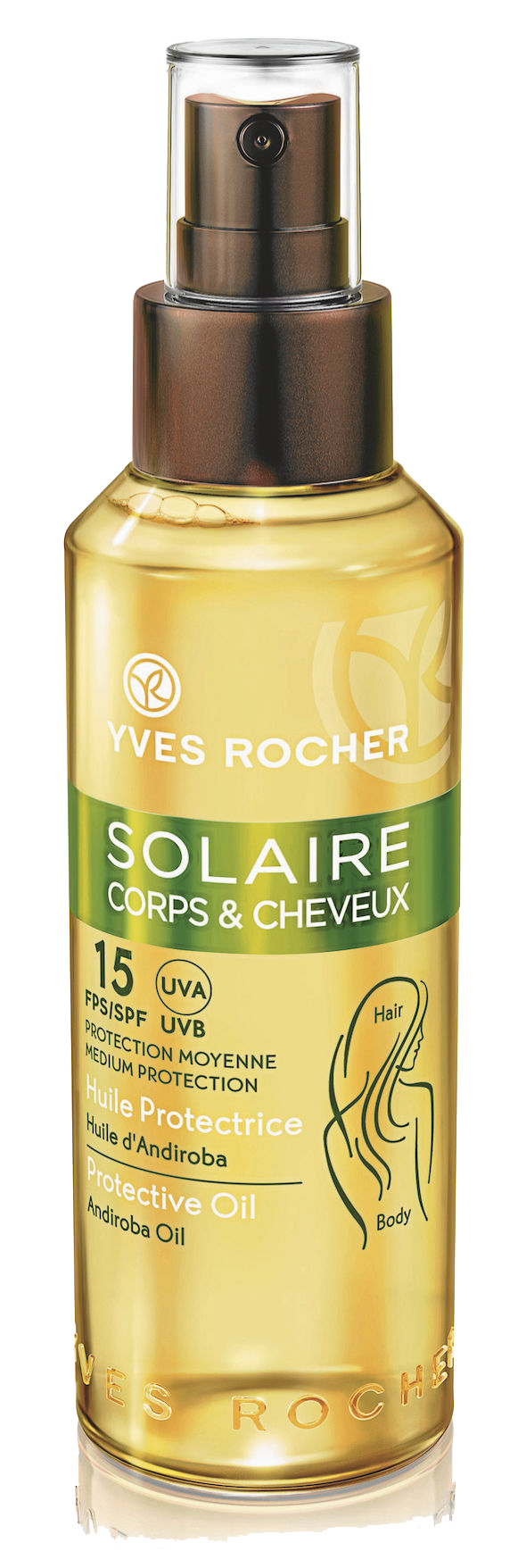 Yves Rocher Huile protectrice Solaire corps et cheveux